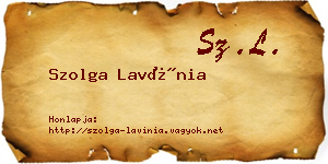 Szolga Lavínia névjegykártya